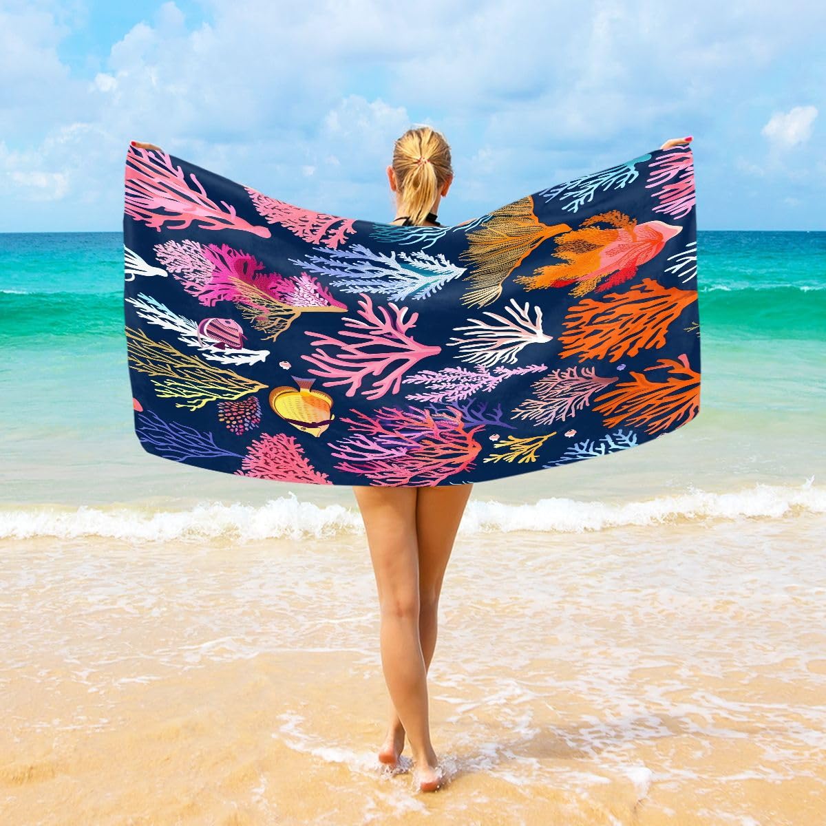Amazon.com: senya Tropical Coral Reef Beach Towel Microfiber, 31